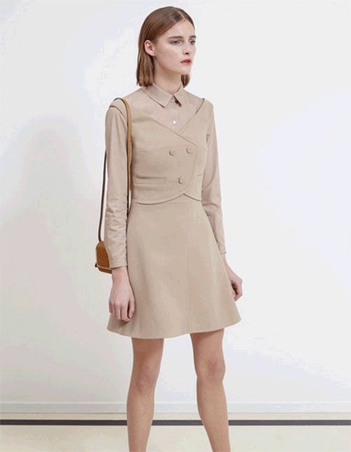 Carven2014早秋系列 高腰設計A字廓型短裙