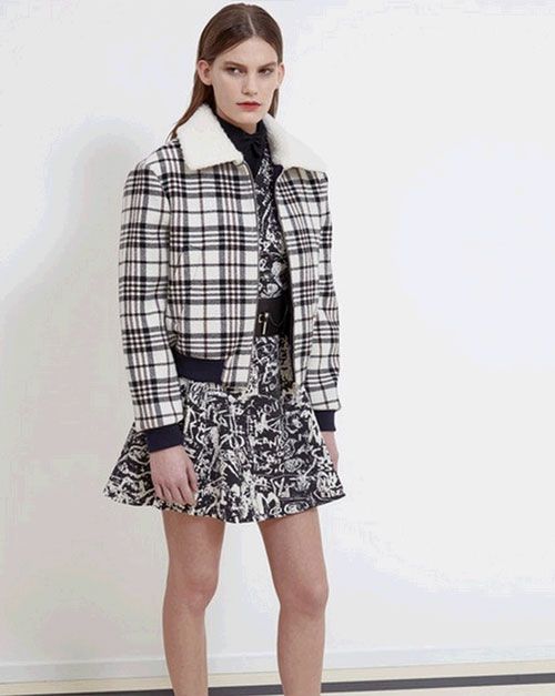 Carven2014早秋系列 高腰設計A字廓型短裙